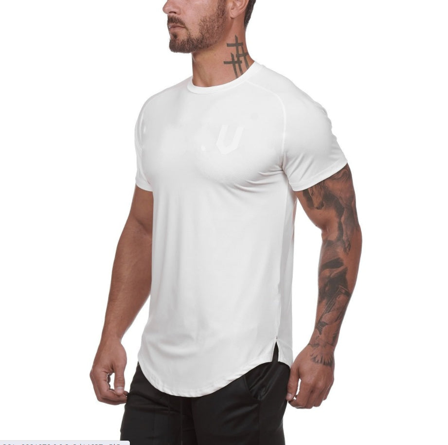 Neu Gym Tragen Plain Shirts Custom Herren Fitness Sport Kleidung 