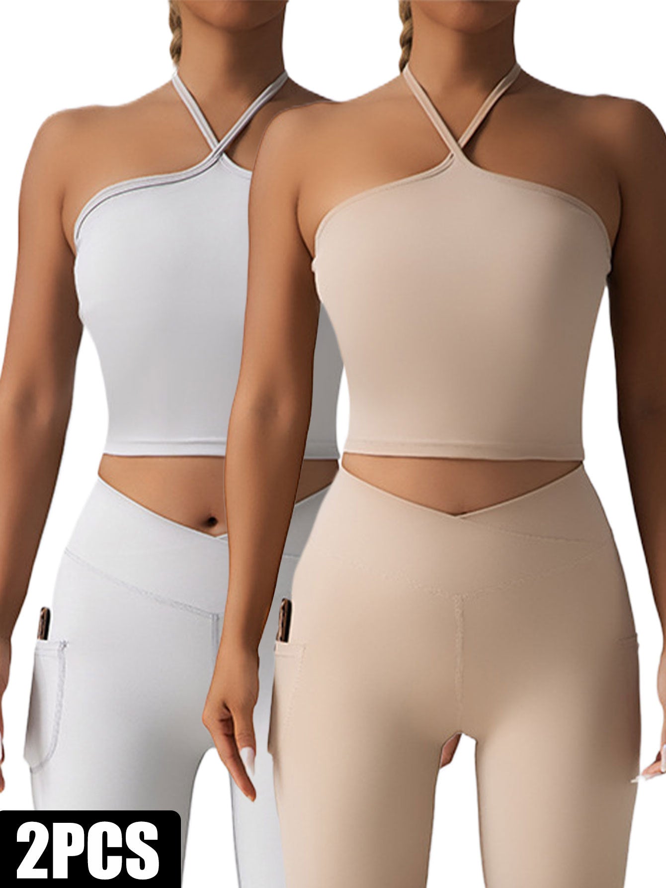 B-READY 2 Pieces Sports Bra Athletic Running Sports Bra