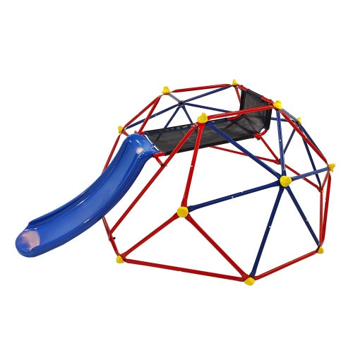 B-READY Kids Outdoor Indoor  6 Foot Dome Climber With 1.2 Meter Slide For Climbers Over 3 Years Old With Rock Climbing
