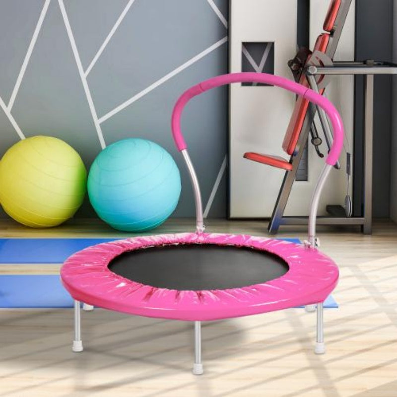 B-READY Metal Construction Trampoline With Handles. Suitable For Outdoor Children And Family Activities. Durable Design.
