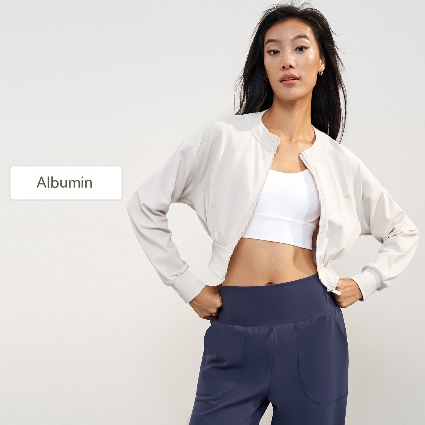 B-READY Thickened, Sanded Fabric Short Yoga Jacket