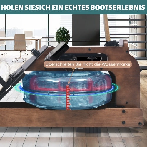 B-READY Handmade Holzernes Indoor-Heimfitness Rudergerat made in Germany