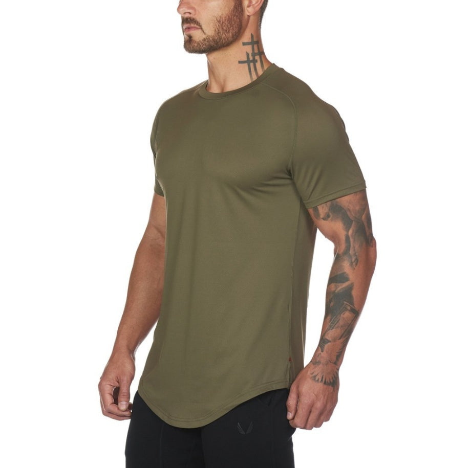 Neu Gym Tragen Plain Shirts Custom Herren Fitness Sport Kleidung 