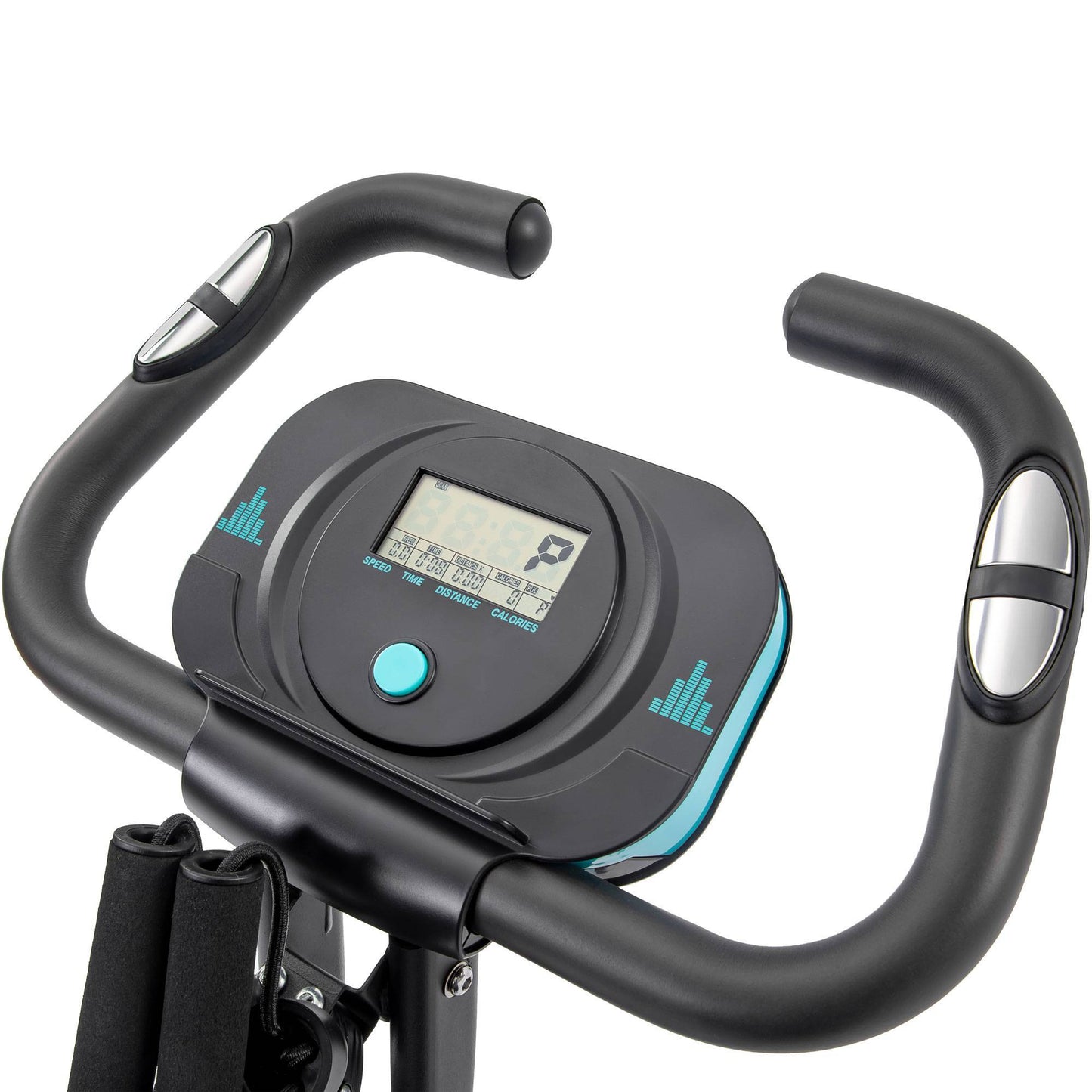 B-READY Heimtrainer, zusammenklappbar, Fitness-Aufrecht-Liegerad, X-Bike, einstellbarer Widerstand