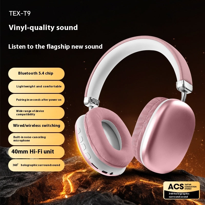 B-READY TEX-T9 Bluetooth Headset Wireless Headphone Head-mounted Sport Gym Running Fitness Bass Boost Noice Cancel