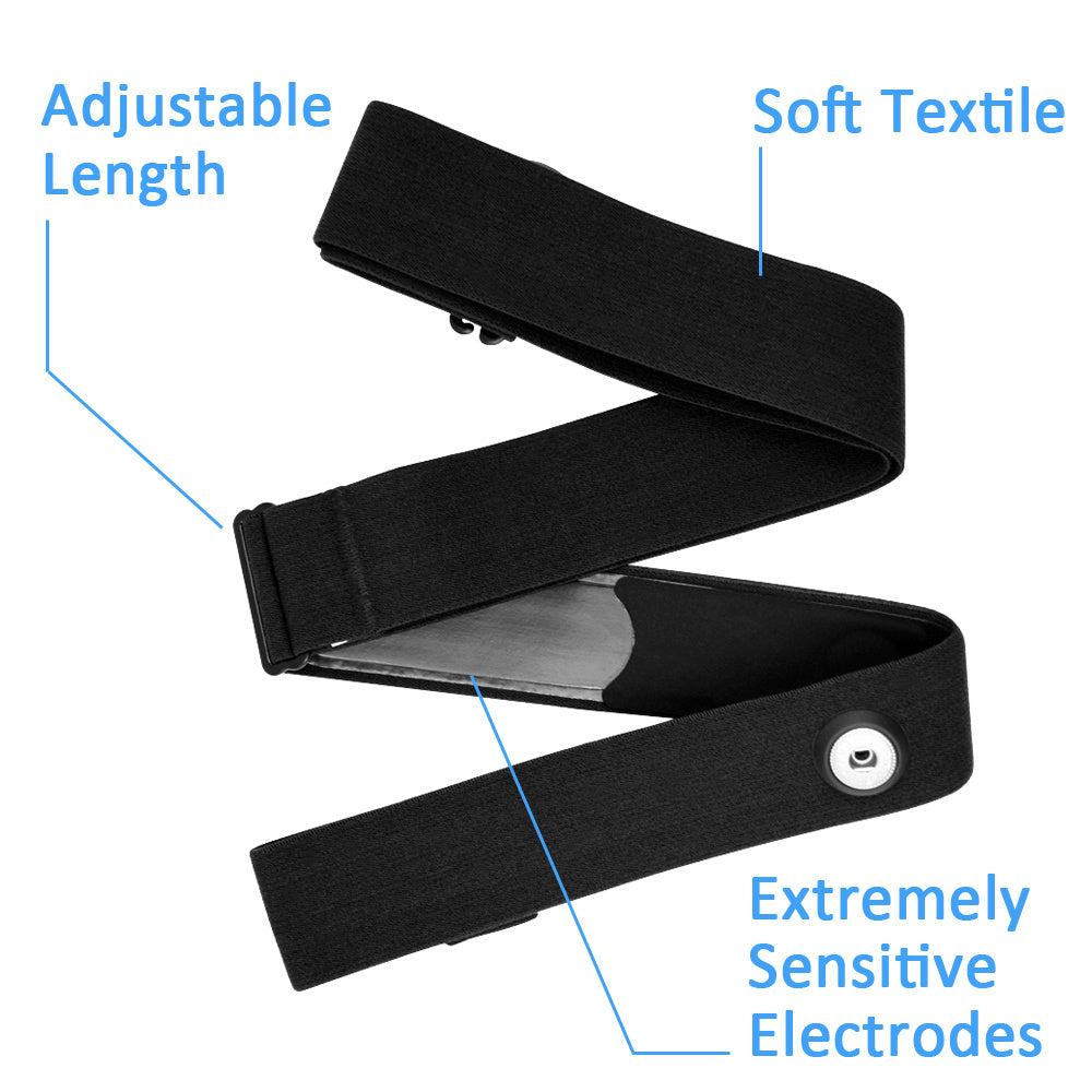 B-READY Heart Rate Monitor Chest Strap Bluetooth 4.0 Belt Fitness Smart Sensor Waterproof Equipment for Gym Outdoor Sports 26 Incl. App and Support