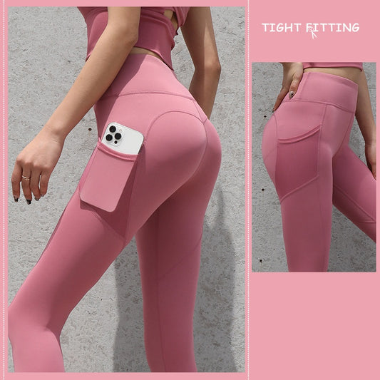 B-READY Gym Sport Seamless Leggings With Pockets Push Up High Waist Pants Women Fitness Running Yoga Pants Gym Sport Seamless Leggings