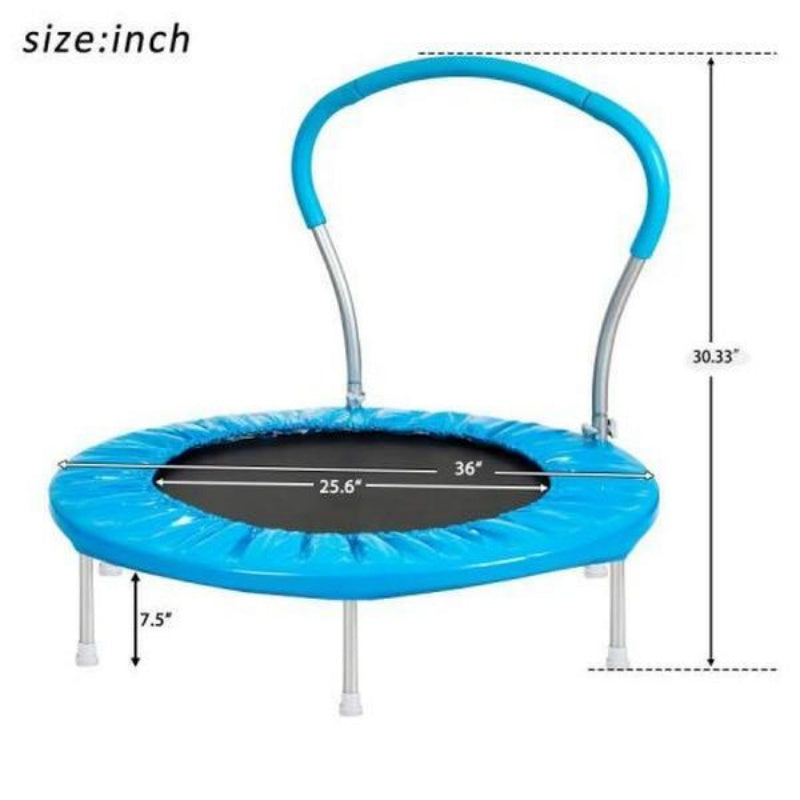B-READY Metal Construction Trampoline With Handles. Suitable For Outdoor Children And Family Activities. Durable Design.