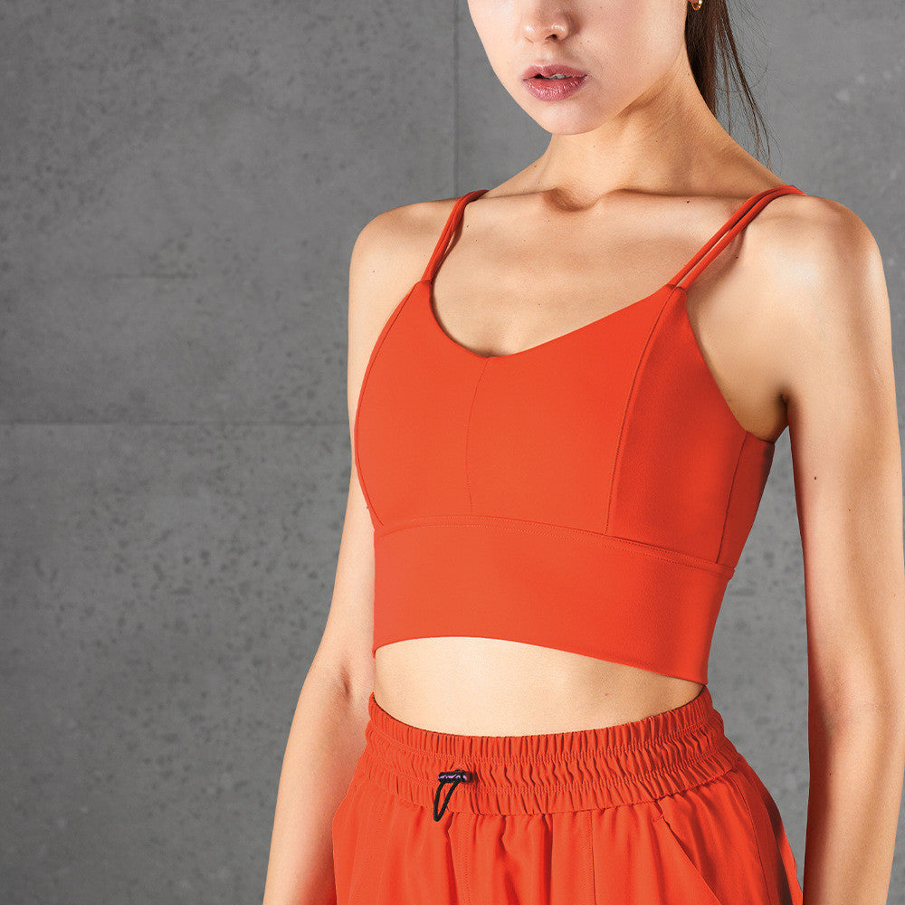 B-READY Woman Fitness Tops Double Straps Yoga Bra Breathable Gym Wear