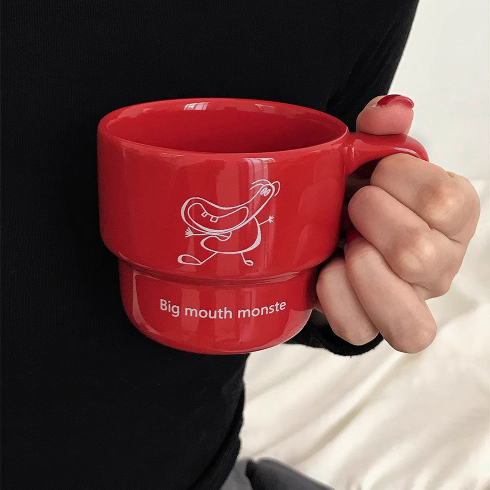 Cute Red Puppy Insulated Cup