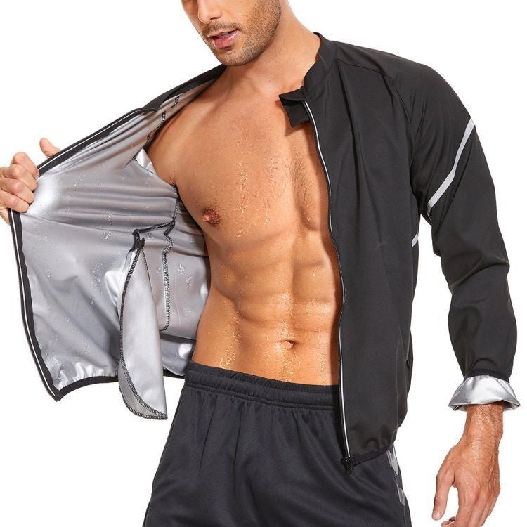 B-READY Abdominal Tightening Fitness Sweating Long Sleeved Sportswear Fat Burning weight loss