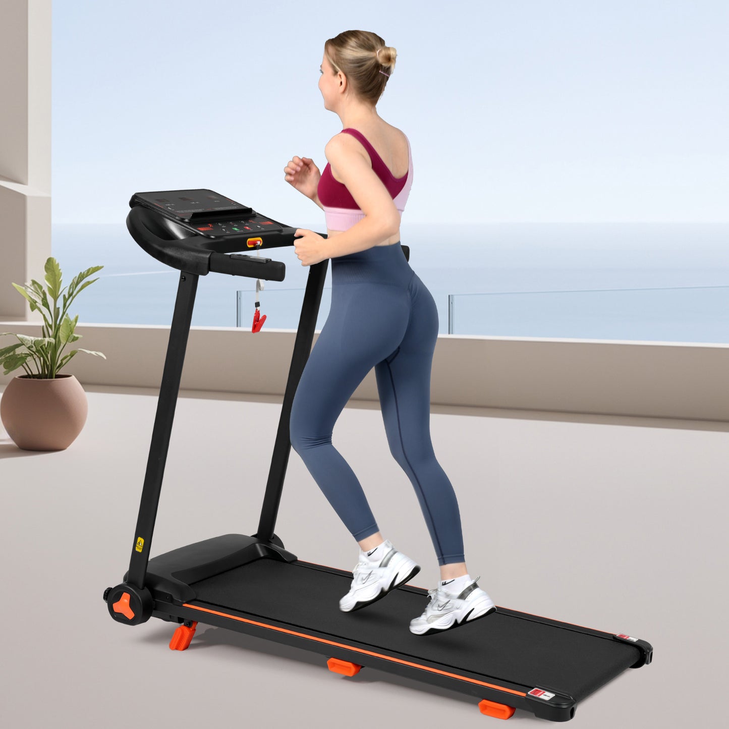 B-READY 26 Brand New Home Treadmill, 2.5HP Silent Folding Treadmill With Heart Rate Sensor, Weighing 300 Pounds, Banned Platform Temu