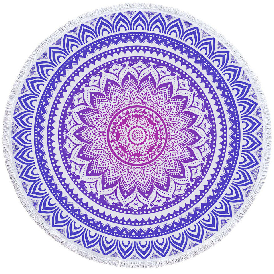 B-READY Round Printed Bath Towel Beach Towel Yoga Mat Psyc Trip Mat