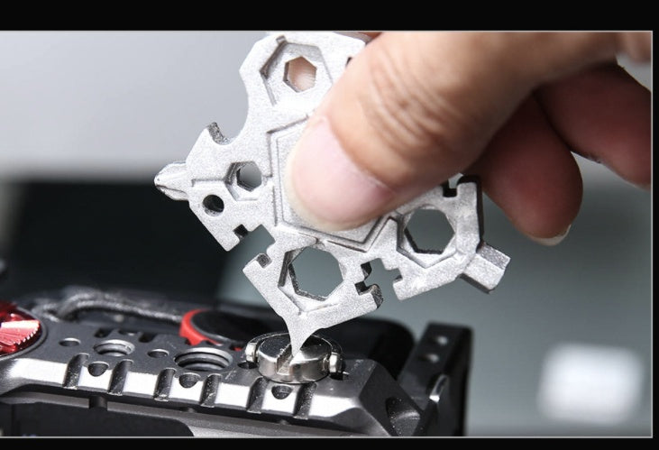 23 In 1 Pentagonal Snowflake Wrench Screwdriver Multitool Outdoor Bicycle Repare Tool Portable EDC Spanner Key Chain B-PREPARED 2026