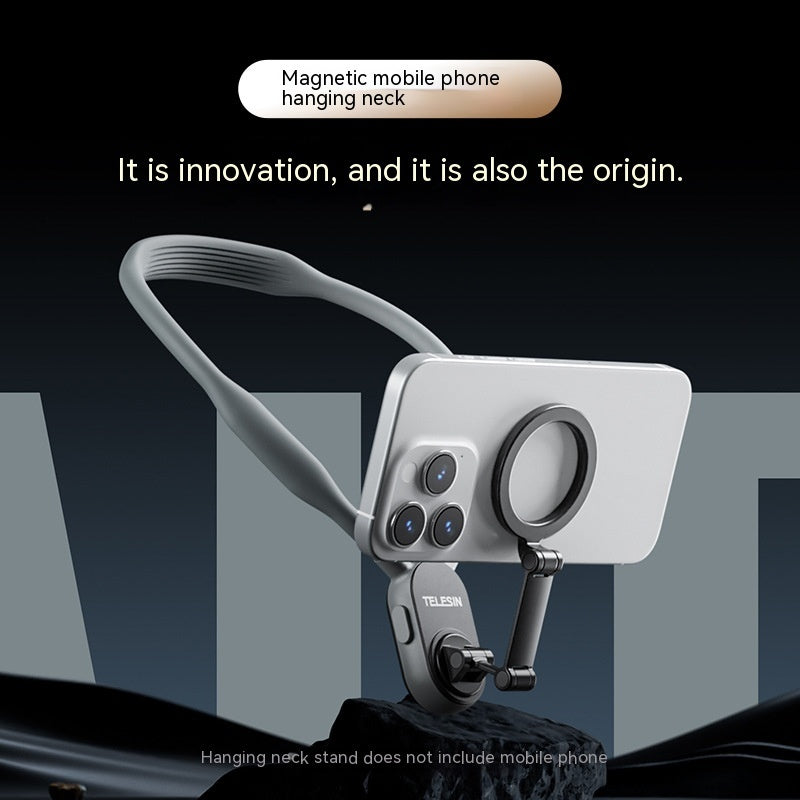 B-READY Silikon-Telefon-Magnethalshalterung mit Schnellverschluss für Telefon Magsafe Magnetische Saugnapf-Handy-Halshalterung