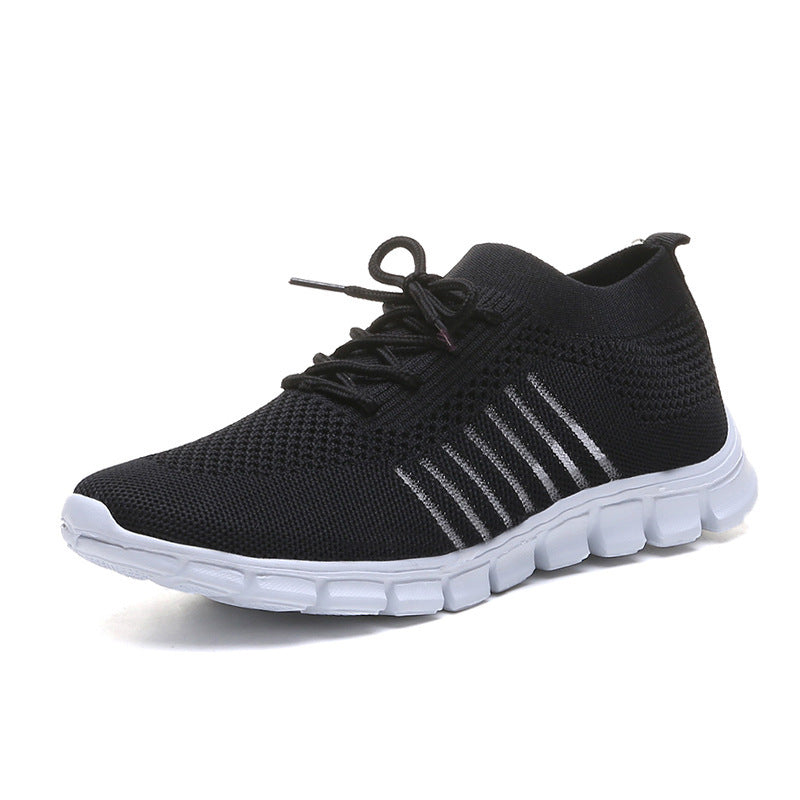 B-READY 
Casual Ladies Shoes Breathable  Women Flying Knit Sports Shoes Flat Shoes