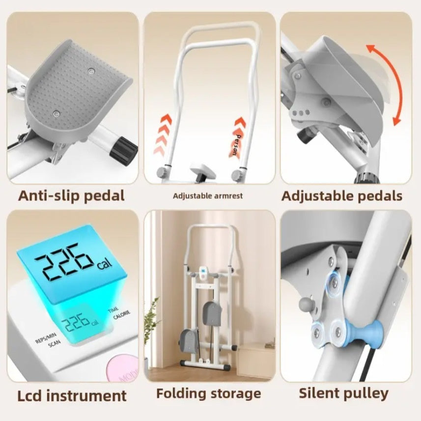 B-READY Multifunctional Climbing Machine Home Weight Loss Equipment Sports Fitness incl. Personal Trainigsplan and Course and Support