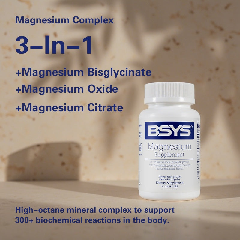 B-READY BSYS Magnesium Supplements Sleep & Anxiety Relief Aid  Muscle Relaxation Support  Heart Health & Blood Sugar Balance Formula  Cognitive Function Enhancement  Nighttime Wellness Supplement