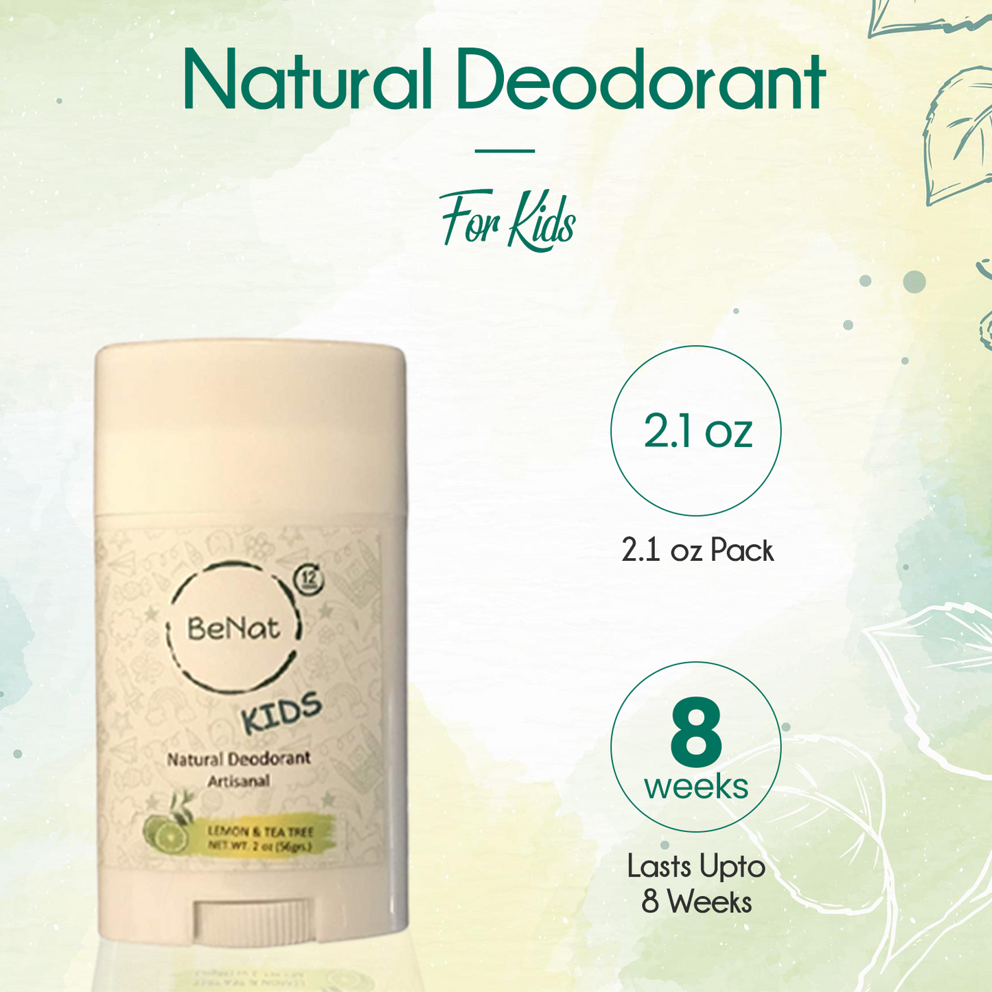 B-READY All-Natural Deodorant for Kids & Teens