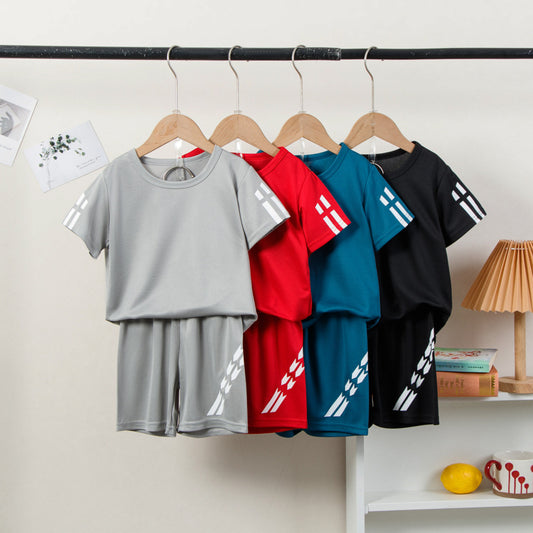 B-READY Children's Short Sleeve Quick Drying Clothes Suit Outdoor Breathable Sportswear