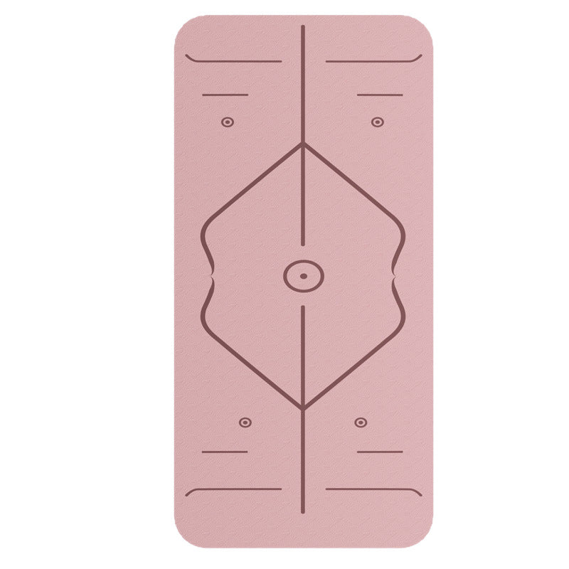 B-READY Home Yoga Mat Body Line TPE Anti-skid Shock Absorption incl. Yoga Beginner Course perfect Gift