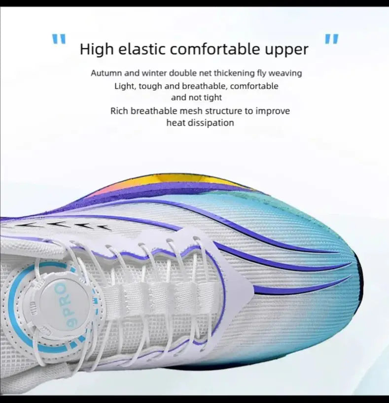 B-READY Men's and women's summer running shoes, breathable mesh, cushioned sports running shoes, knit fabric, lightweight and durable limited edition