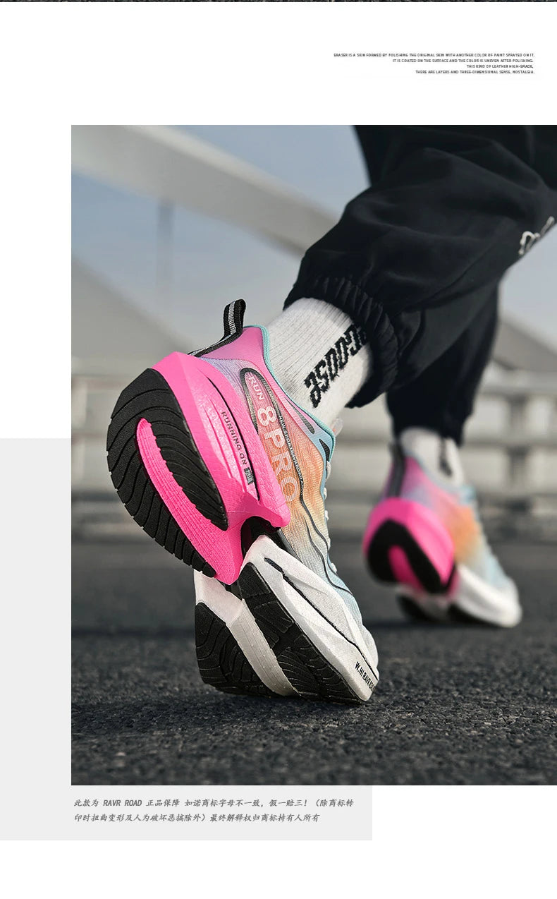 B-READY NEW Sports Running Shoes 2026 Men and Woman Marathon Breathable Comfortable Women Athletic Training Outdoor Sneakers Air Cushion Carbon Plate