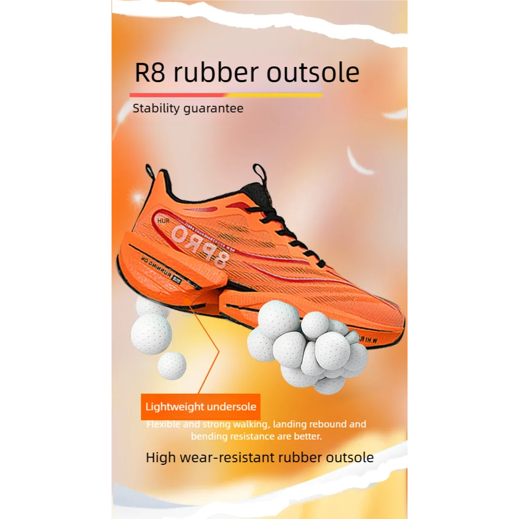 B-READY NEW Sports Running Shoes 2026 Men and Woman Marathon Breathable Comfortable Women Athletic Training Outdoor Sneakers Air Cushion Carbon Plate