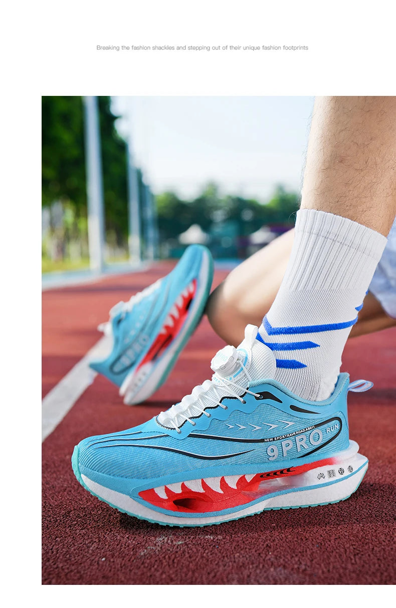 B-READY Men's and women's summer running shoes, breathable mesh, cushioned sports running shoes, knit fabric, lightweight and durable limited edition