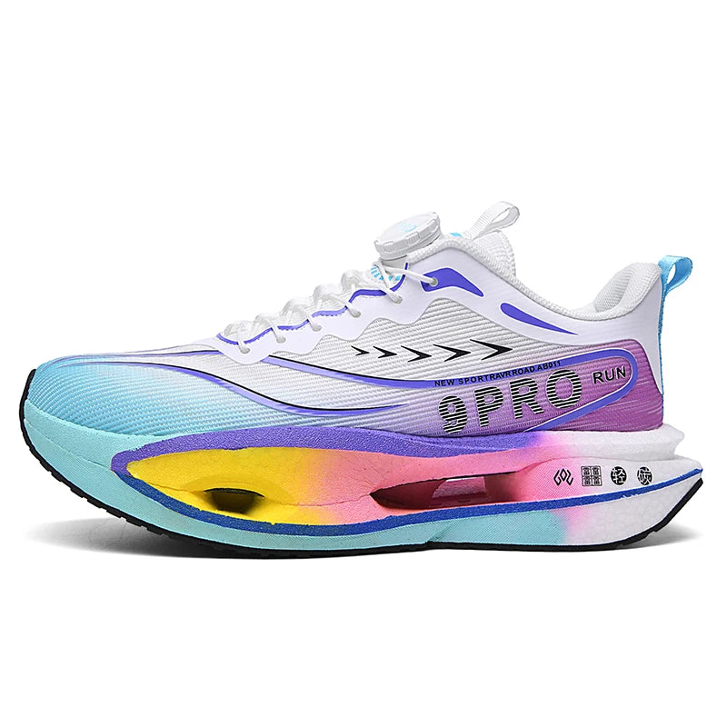 B-READY Men's and women's summer running shoes, breathable mesh, cushioned sports running shoes, knit fabric, lightweight and durable limited edition