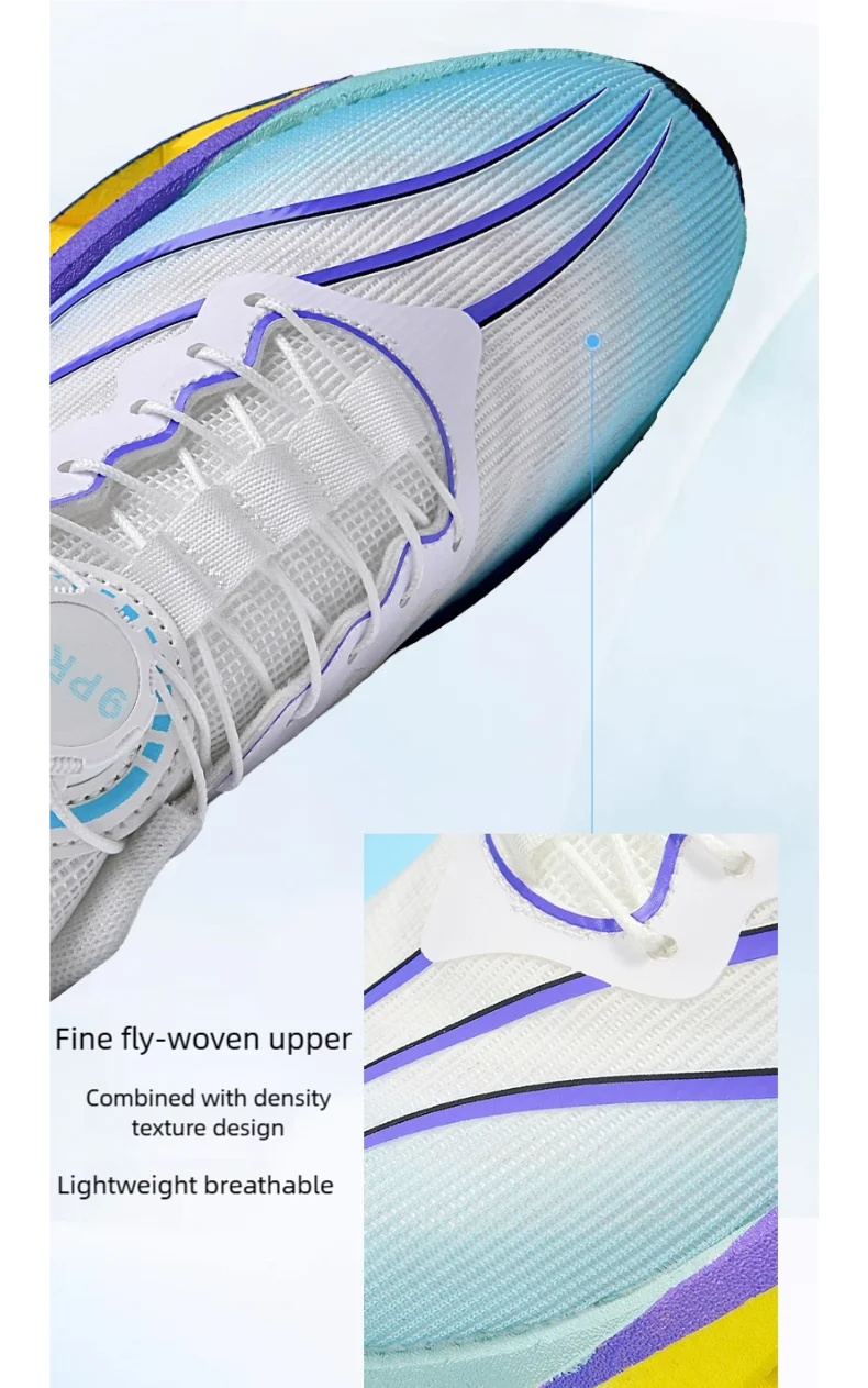 B-READY Men's and women's summer running shoes, breathable mesh, cushioned sports running shoes, knit fabric, lightweight and durable limited edition