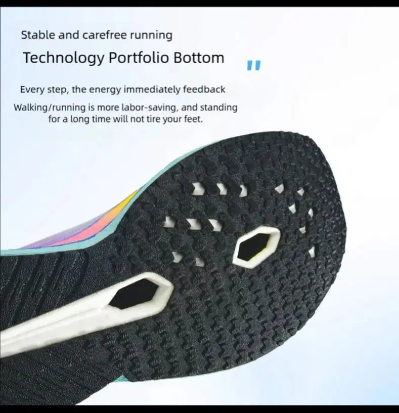 B-READY Men's and women's summer running shoes, breathable mesh, cushioned sports running shoes, knit fabric, lightweight and durable limited edition