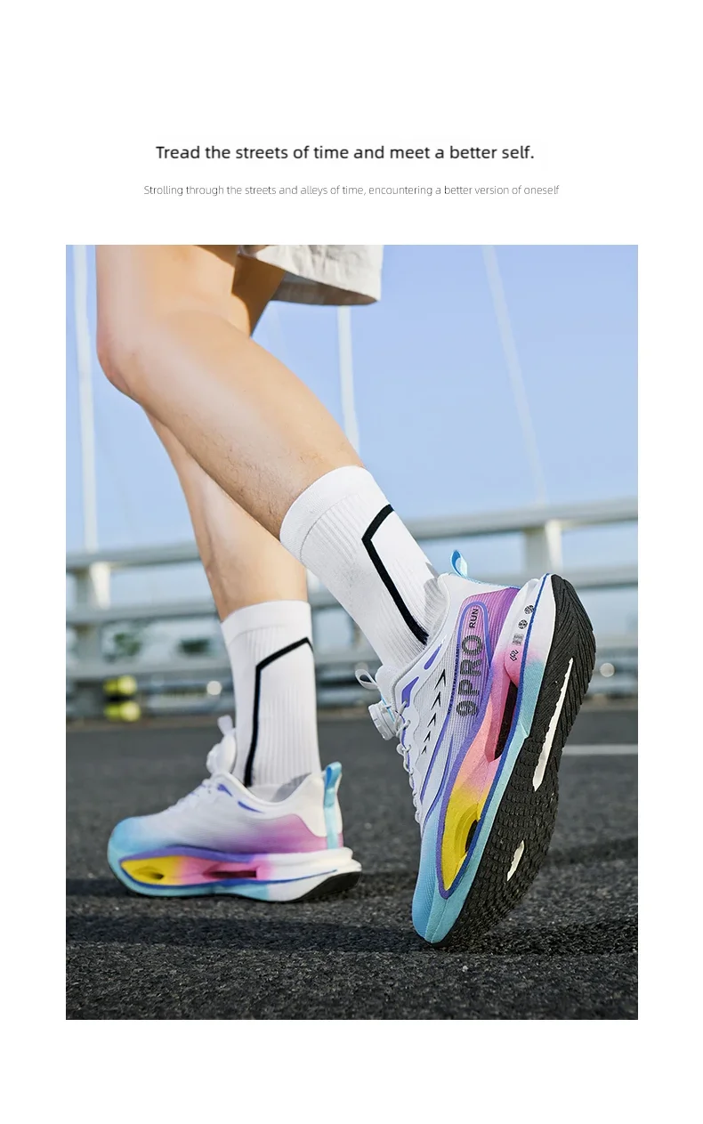 B-READY Men's and women's summer running shoes, breathable mesh, cushioned sports running shoes, knit fabric, lightweight and durable limited edition