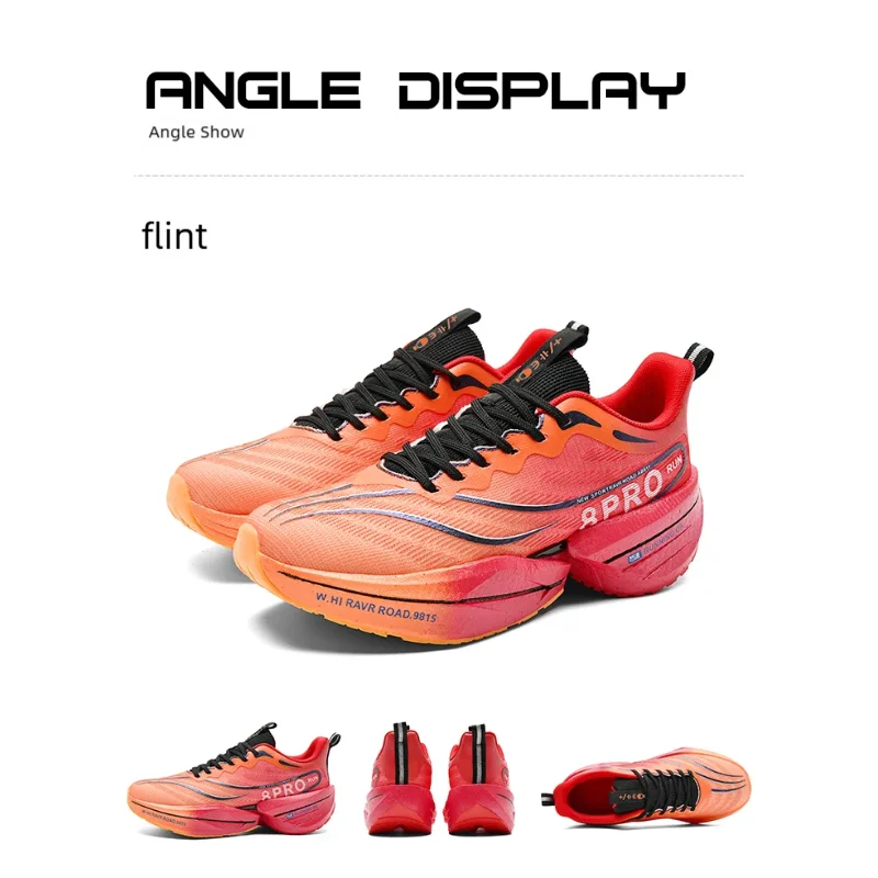 B-READY Running Shoes Carbon Plate for Marathon beginners for long distance Men and Woman Sport Tenis Breathable Women's Comfortable Athletic Nonskid Casual Sneakers Air Cushion