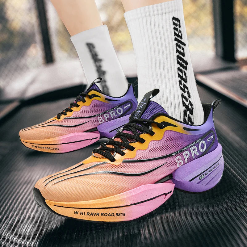 B-READY NEW Sports Running Shoes 2026 Men and Woman Marathon Breathable Comfortable Women Athletic Training Outdoor Sneakers Air Cushion Carbon Plate