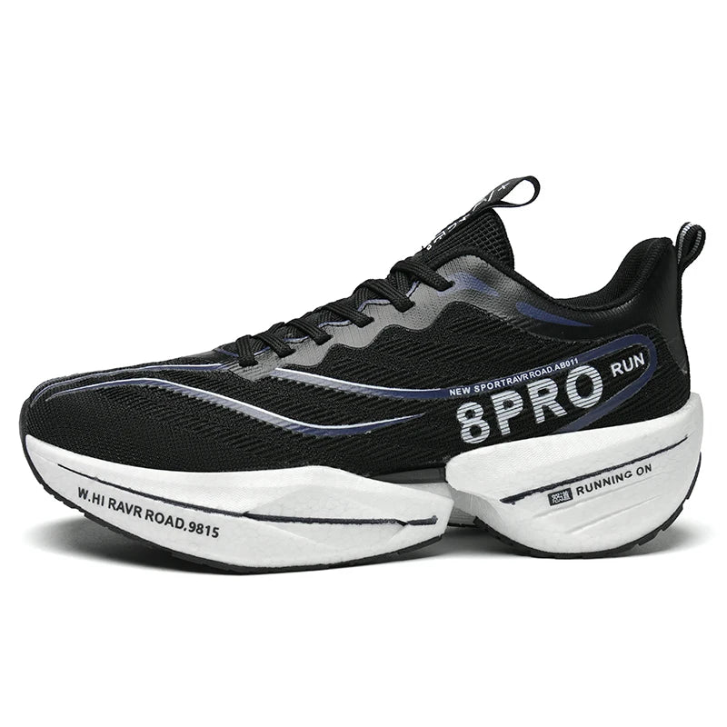 B-READY Running Shoes Carbon Plate for Marathon beginners for long distance Men and Woman Sport Tenis Breathable Women's Comfortable Athletic Nonskid Casual Sneakers Air Cushion