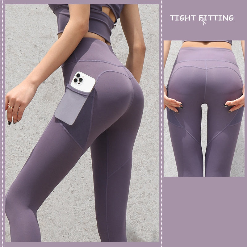 B-READY Gym Sport Seamless Leggings With Pockets Push Up High Waist Pants Women Fitness Running Yoga Pants Gym Sport Seamless Leggings