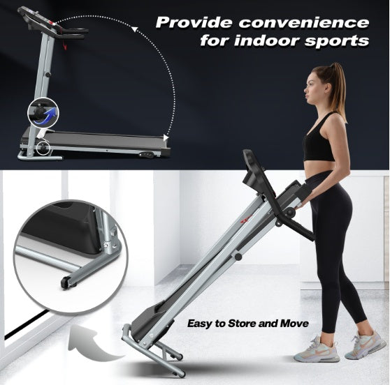 B-READY Folding Treadmill For Home Use Fat loss Trainings Course including 26