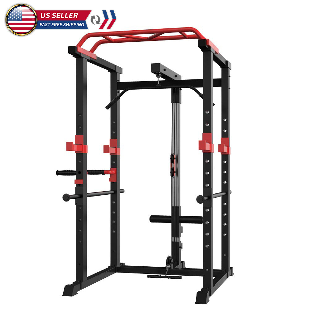 B-READY Multi-functional Power Cage Home Adjustable Pullup Squat Rack Capacity Comprehensive Fitness Barbell Rack