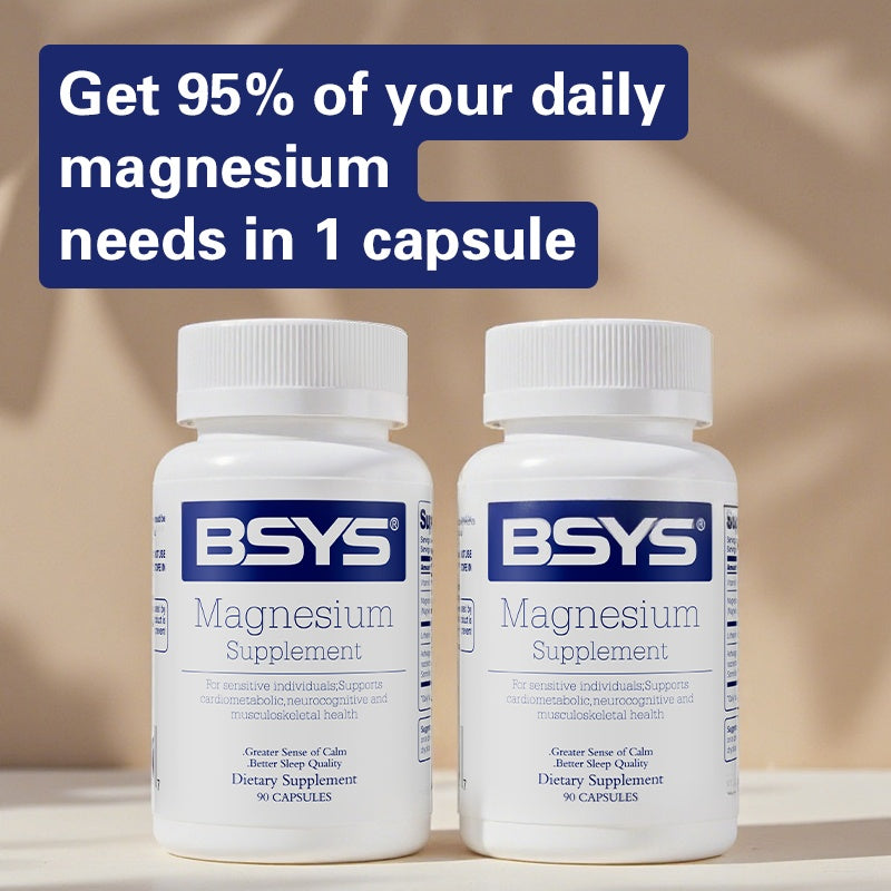 B-READY BSYS Magnesium Supplements Sleep & Anxiety Relief Aid  Muscle Relaxation Support  Heart Health & Blood Sugar Balance Formula  Cognitive Function Enhancement  Nighttime Wellness Supplement
