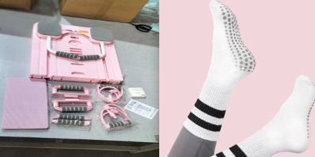 B-READY Home Multifunctional Fitness Board Flat Support Chest And Abdominal Muscle Equipment Household Abdominal Wheel Pilates