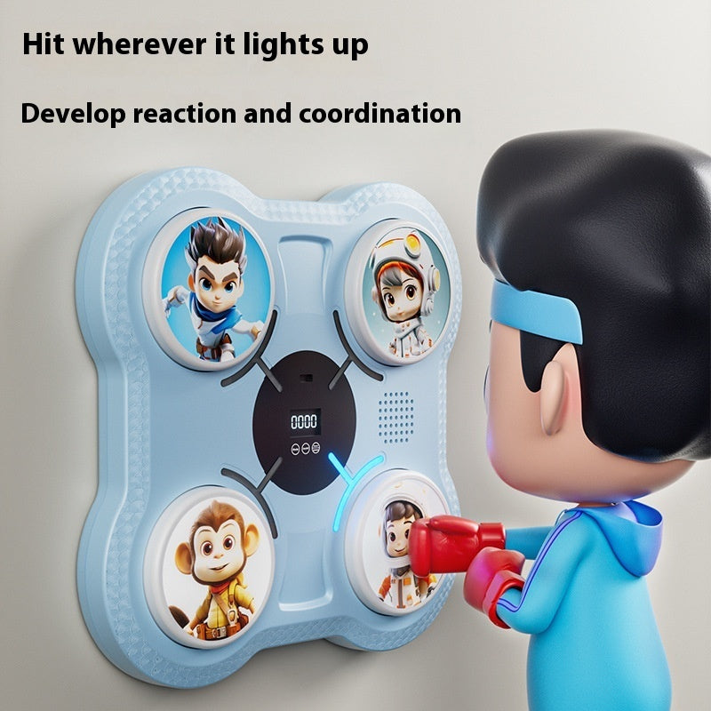 B-READY Kids Fun Smart Music Boxing Machine Elektronisches Wandziel für Zuhause Kinderfitness Sanda Reaktionstrainingsgerät