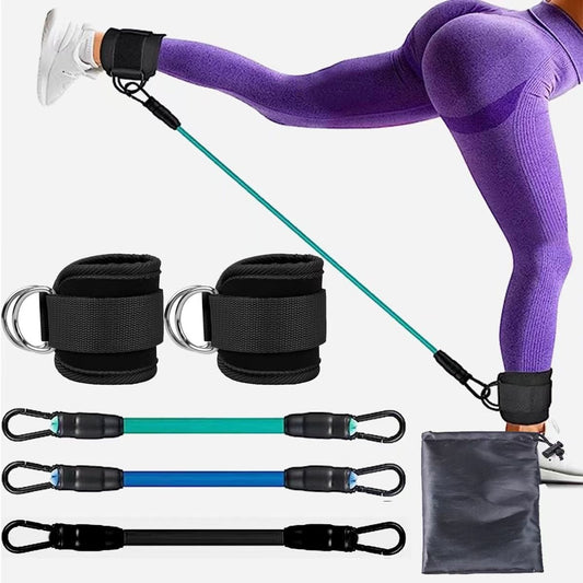 B-READY Ankle Strap Resistance Bands Hip Leg Strength Pull Rope Fitness Elastic Training Home Yoga Pilate Crossfit Workout Gym Equipment