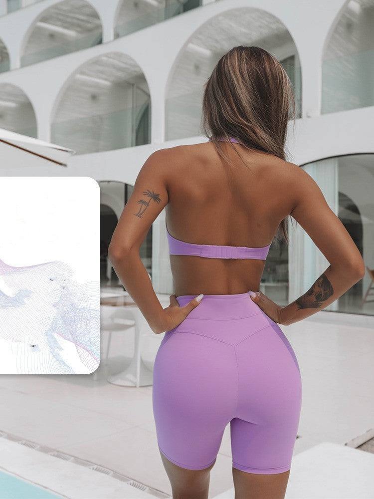 B-READY 
Woman Sports Dance Jumpsuit Seamless Sexy Yoga Bodysuit Jumpsuit Gym