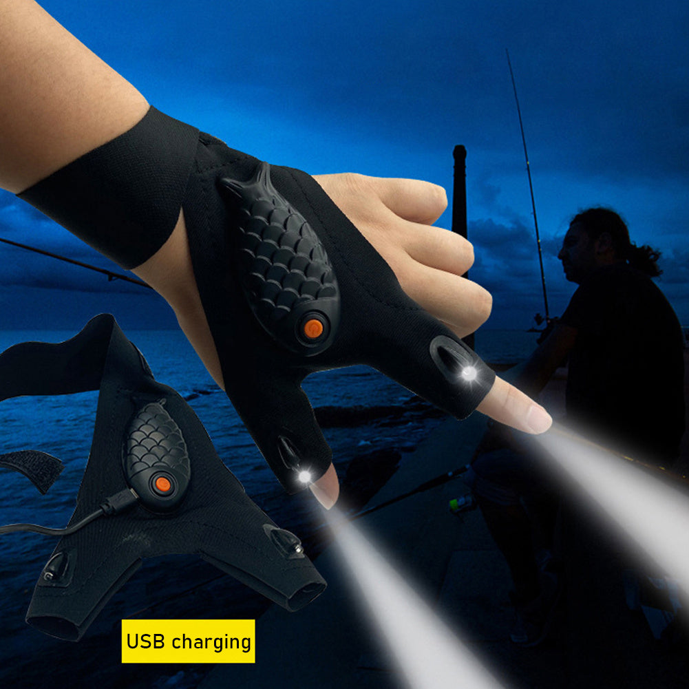 B-READY New Flashlight Glow Fishing Gloves B-PREPARED 2026