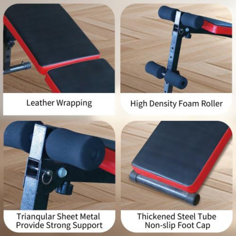 B-READY Home Gym Multifunctional Adjustable Strength Training Foldable Sit-up Fitness Bench