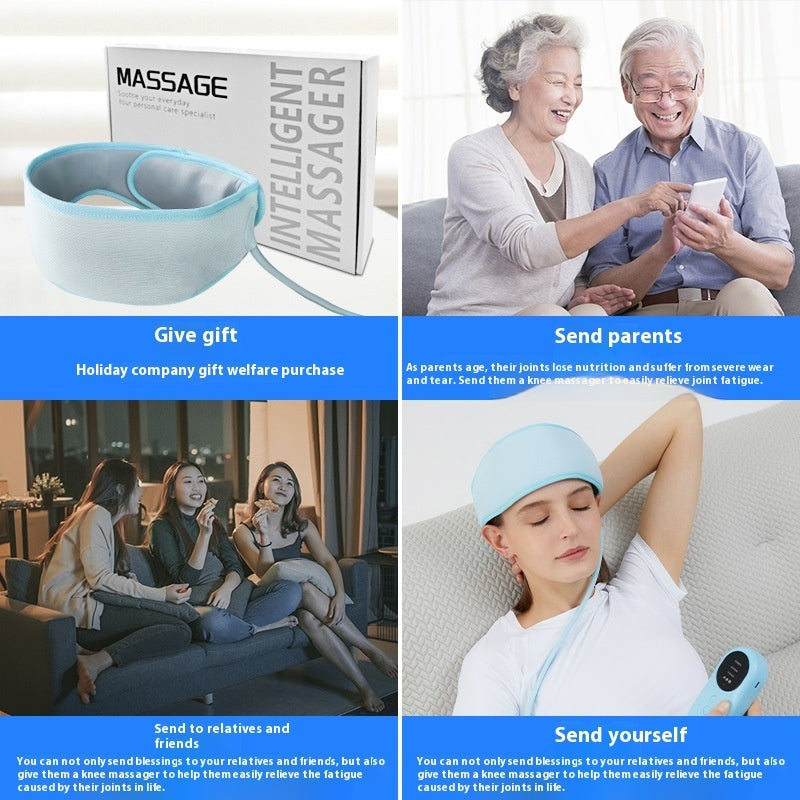 B-READY Head Massager Scalp Massage Instrument Artifact Battery Household Electric Kneading Massage Belt Hot Compress B-READY WELLNESS