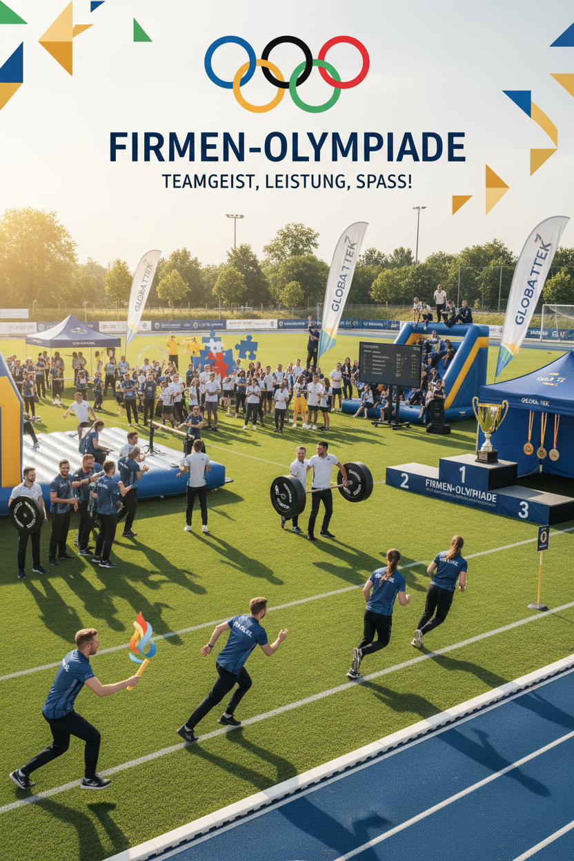 Ads poster 🏆 FIRMEN-OLYMPIADE - Das große Team-Event!

Olympische Spiele für Ihr Unternehmen! 10+ Disziplinen, Team-Wettbewerbe und Siegerehrung - das perfekte Sommer-Event für 50-200 Mitarbeiter.

✅ Was ist enthalten (€2,800):
🏅 4-6 Stunden Programm - 10+ olympische Disziplinen
👨🏫 4-6 Event-Moderatoren - Professionell &amp; motivierend
🎯 10+ Stationen - Geschicklichkeit, Kraft, Strategie, Teamwork
🏆 Punktesystem &amp; Ranking - Live-Leaderboard
🎪 Komplettes Equipment - Alle Materialien &amp; Aufbaut