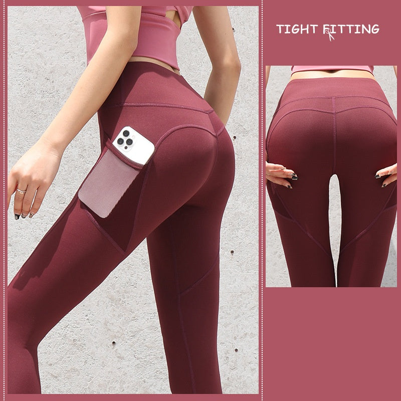 B-READY Gym Sport Seamless Leggings With Pockets Push Up High Waist Pants Women Fitness Running Yoga Pants Gym Sport Seamless Leggings