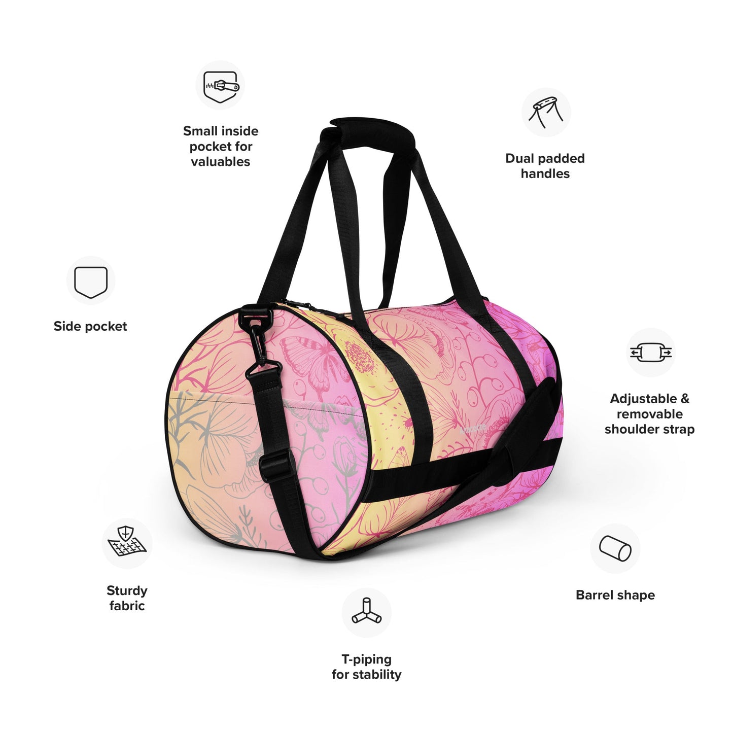B-READY Anacotte Flora Gym Duffle Bag